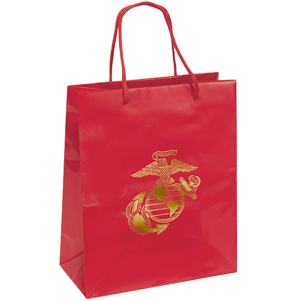 Gift Bag: GOLD EMBOSSED EGA ON MARINE RED
