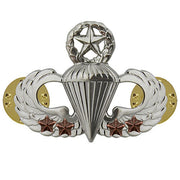 Army Badge: Master Combat Parachute Fourth award - mirror finish