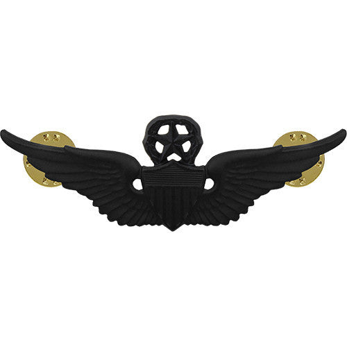 Army Badge: Master Aviator - regulation size, black metal