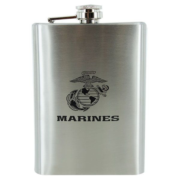 Marine Corps Stainless Steel Flask: USMC Logo