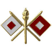 Army Officer Branch of Service Collar Device: Signal - 22k gold plated