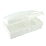 Soap Box: White - soap box with plastic lid