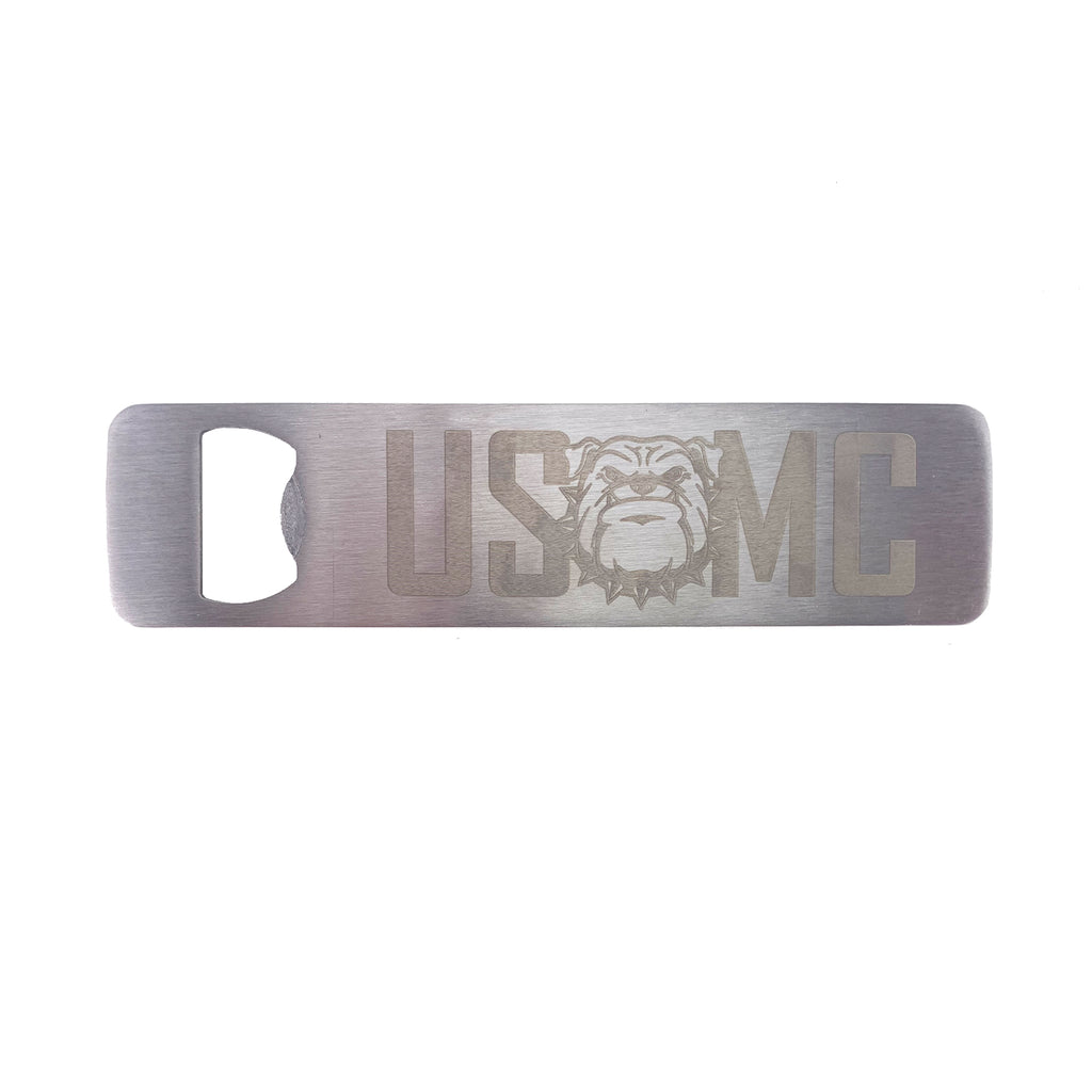 Bottle Opener: U.S.M.C. - Hard Corps stainless steel with Magnet