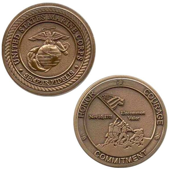 Marine Corps Coin: Honor Courage Commitment