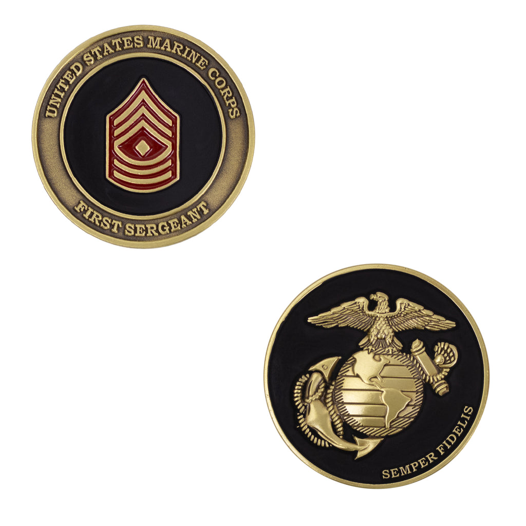 Marine Corps Coin: First Sergeant 1.75