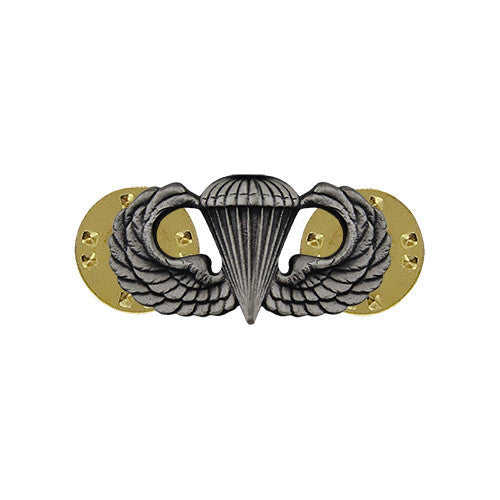 Dress Badge: Basic Parachutist Insignia - miniature, oxidized