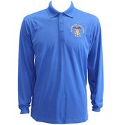 Men's True Royal Blue Long Sleeve Polo Shirt Embroidered With USNSCC Seal
