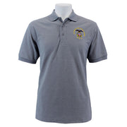 Men's Cool Grey Short Sleeve Polo Shirt Embroidered With USNSCC Seal