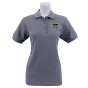 Ladies Cool Grey Short Sleeve Polo Shirt Embroidered With USNSCC Seal