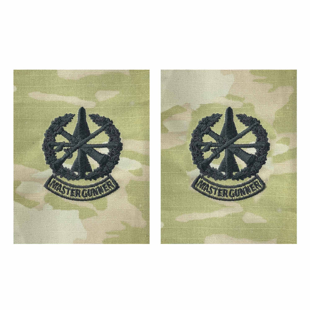 Army Embroidered Badge on OCP Sew On: Master Gunner