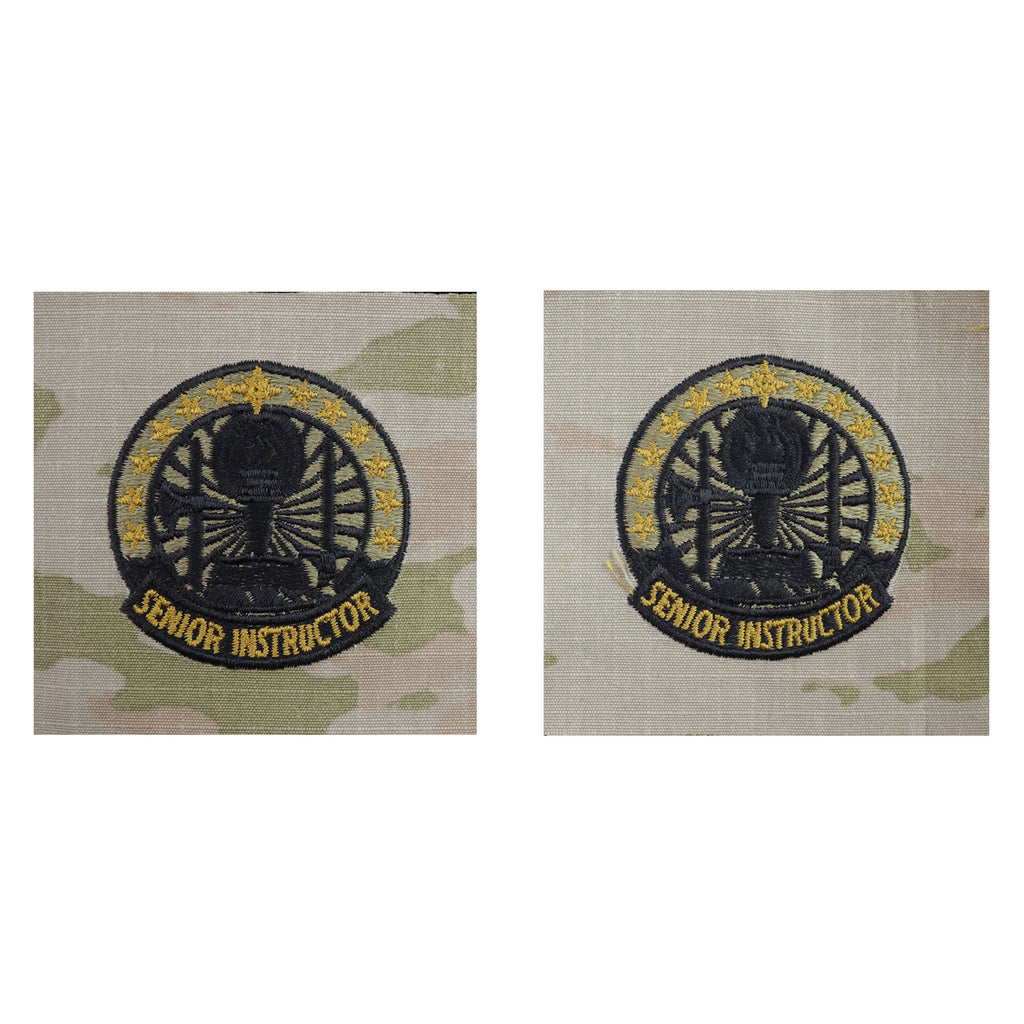 Army Embroidered Identification Badge on OCP Sew On: Senior Instructor