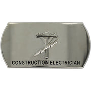 Navy Enlisted Specialty Belt Buckle: Construction Electrician: CE
