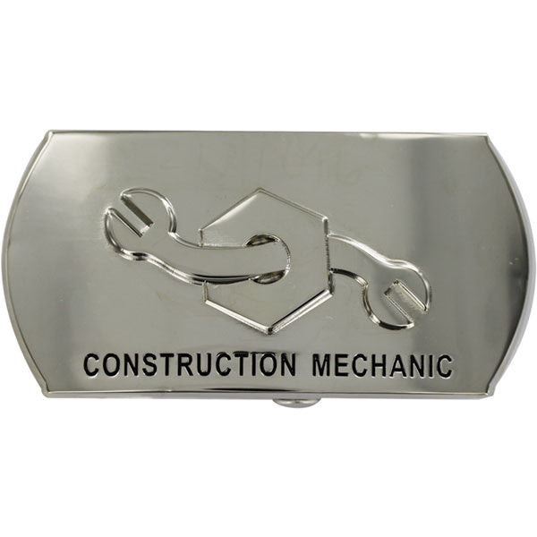 Navy Enlisted Specialty Belt Buckle: Construction Mechanic: CM
