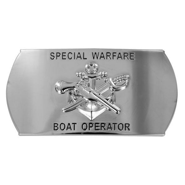 Navy Enlisted Specialty Belt Buckle: Special Warfare Boat Operator: SB