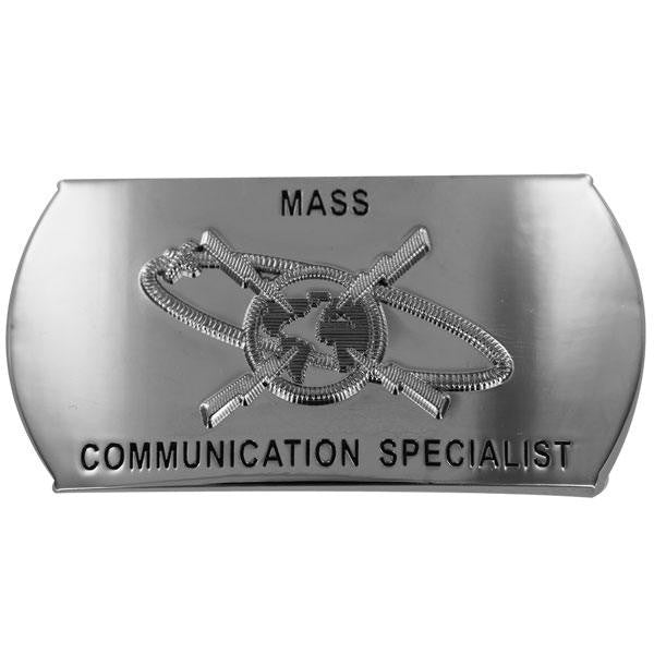 Navy Enlisted Specialty Belt Buckle: Mass Communications Specialist: MC