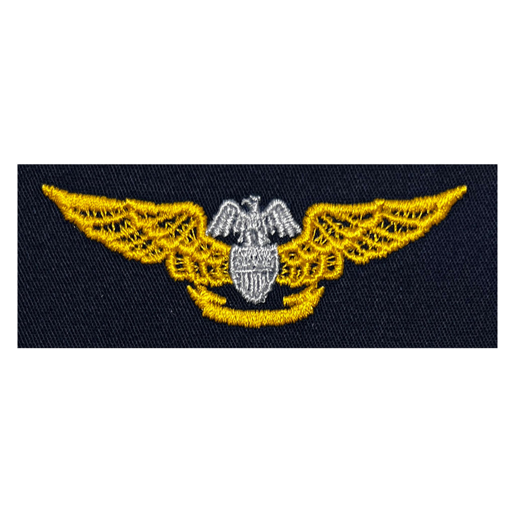 Navy Embroidered Badge: Professional Aviation Maintenance Officer - embroidered on coverall