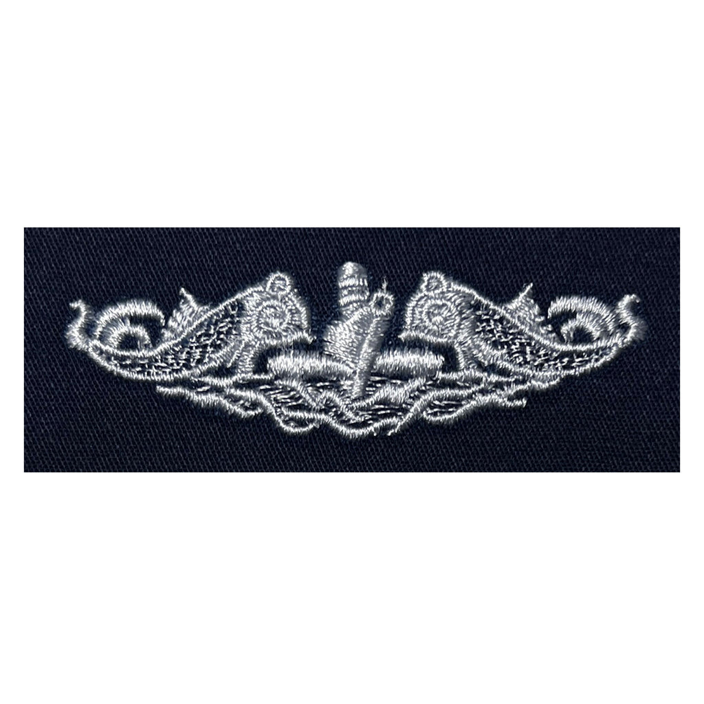 Navy Embroidered Badge: Submarine Enlisted - embroidered on coverall