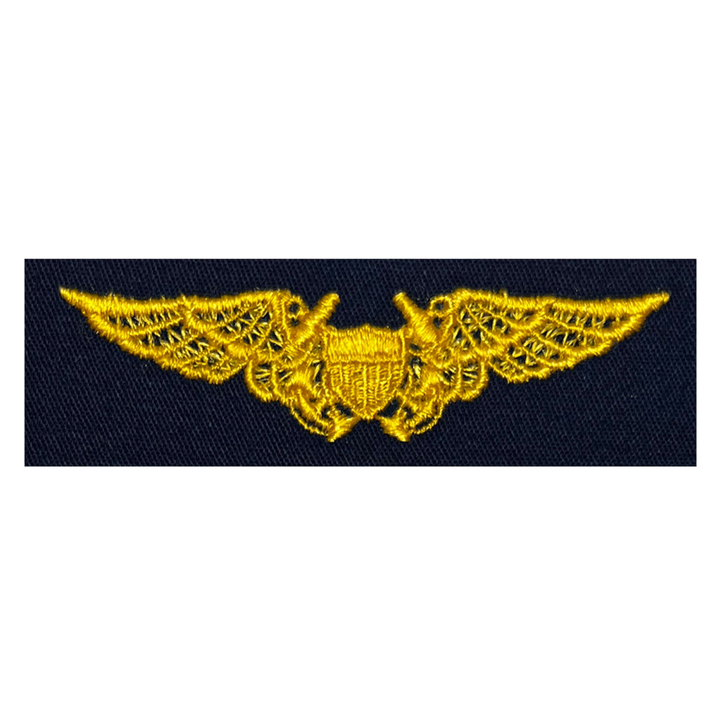 Navy Embroidered Badge: Naval Flight Officer - embroidered on coverall
