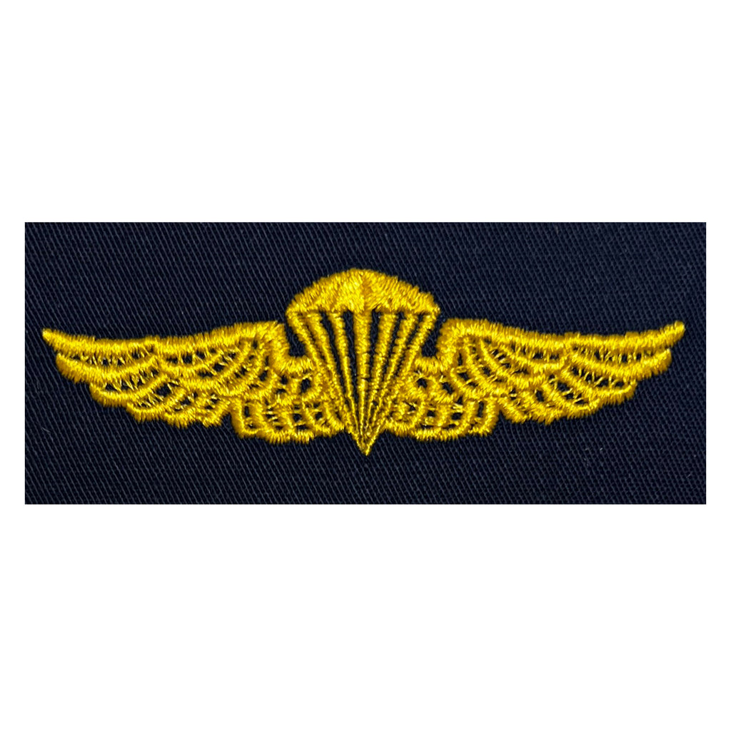 Navy Embroidered Badge: Parachutist - embroidered on coverall