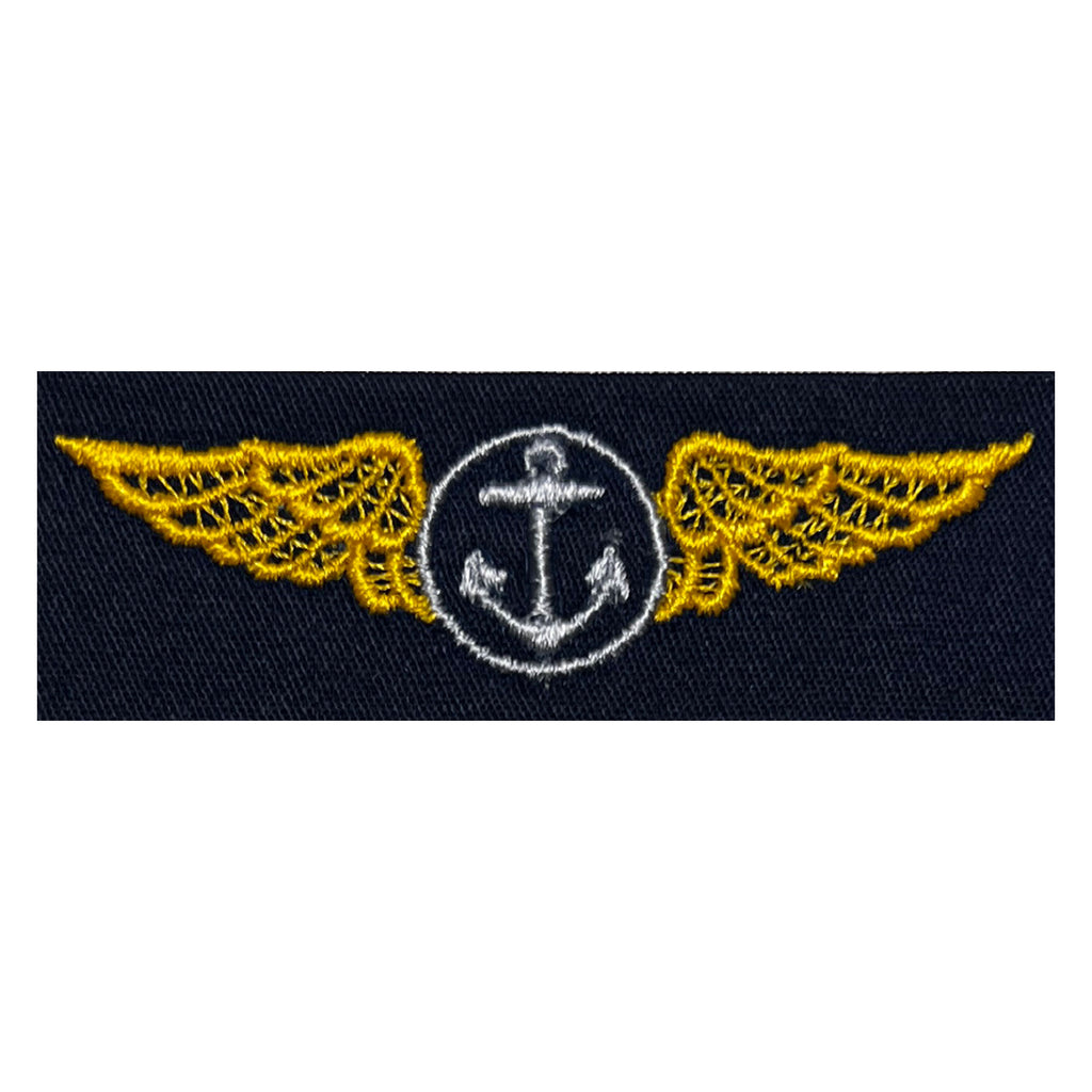 Navy Embroidered Badge: Aviation Observer - embroidered on coverall