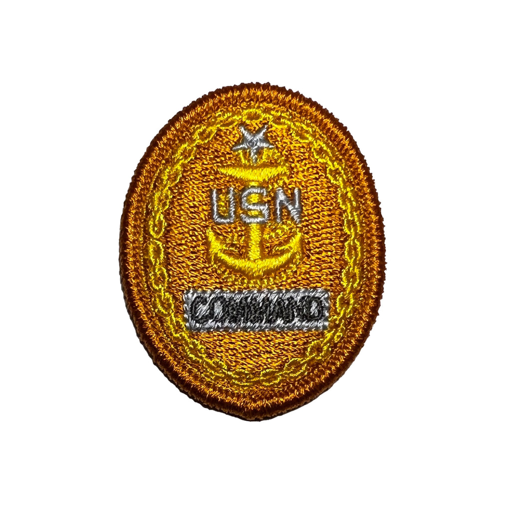 Navy Embroidered Badge: E8 Command - embroidered on coverall