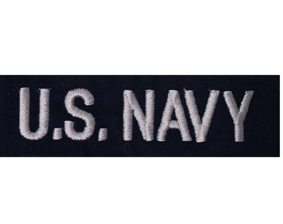 Navy Tape: U.S. Navy Enlisted - silver on coverall