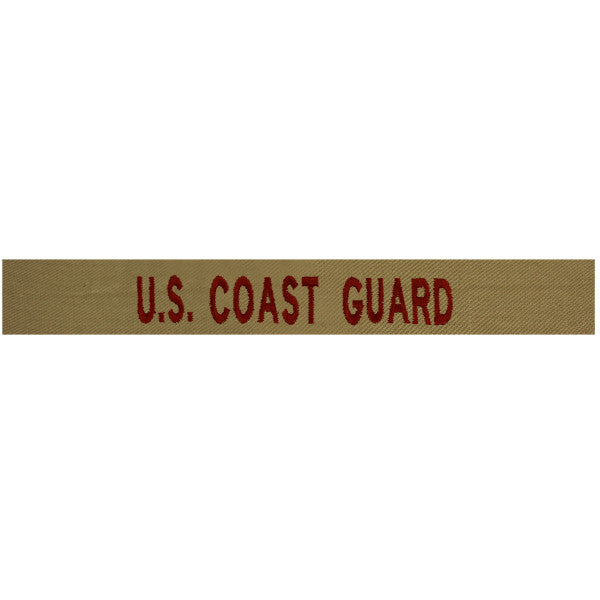 Coast Guard Tape: US Coast Guard - Bronze embroidered on Desert (NON-RETURNABLE)