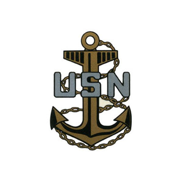 USN E7 CPO Construction Hat Decal Vanguard Industries