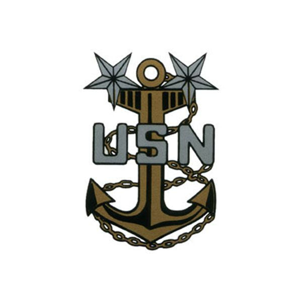Navy Construction Hat Decal: E9 Chief Petty Officer: Master
