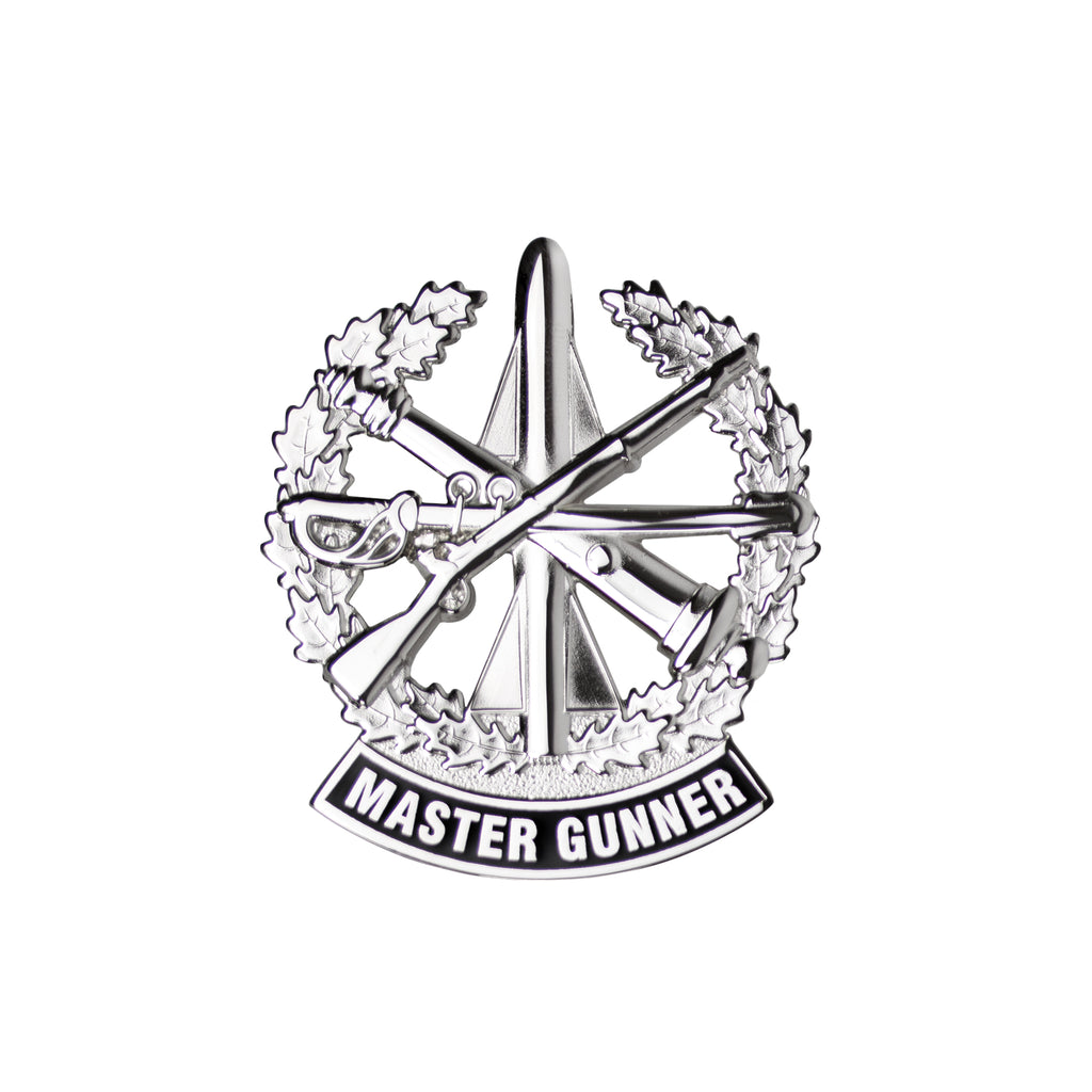 Army Identification Badge: Master Gunner - Mirror Finish Miniature