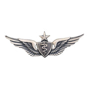 Army Badge: Senior Flight Surgeon - regulation size, silver oxidized