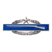 Army Badge: Combat Infantry Second Award - silver oxidized