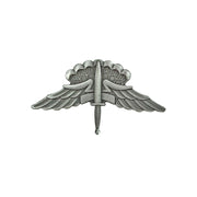 Army Badge: Freefall Jump Wings Halo - regulation size, silver oxidized