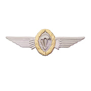 Badge: German Jump Wings Silver with Gold Wreath Regulation size