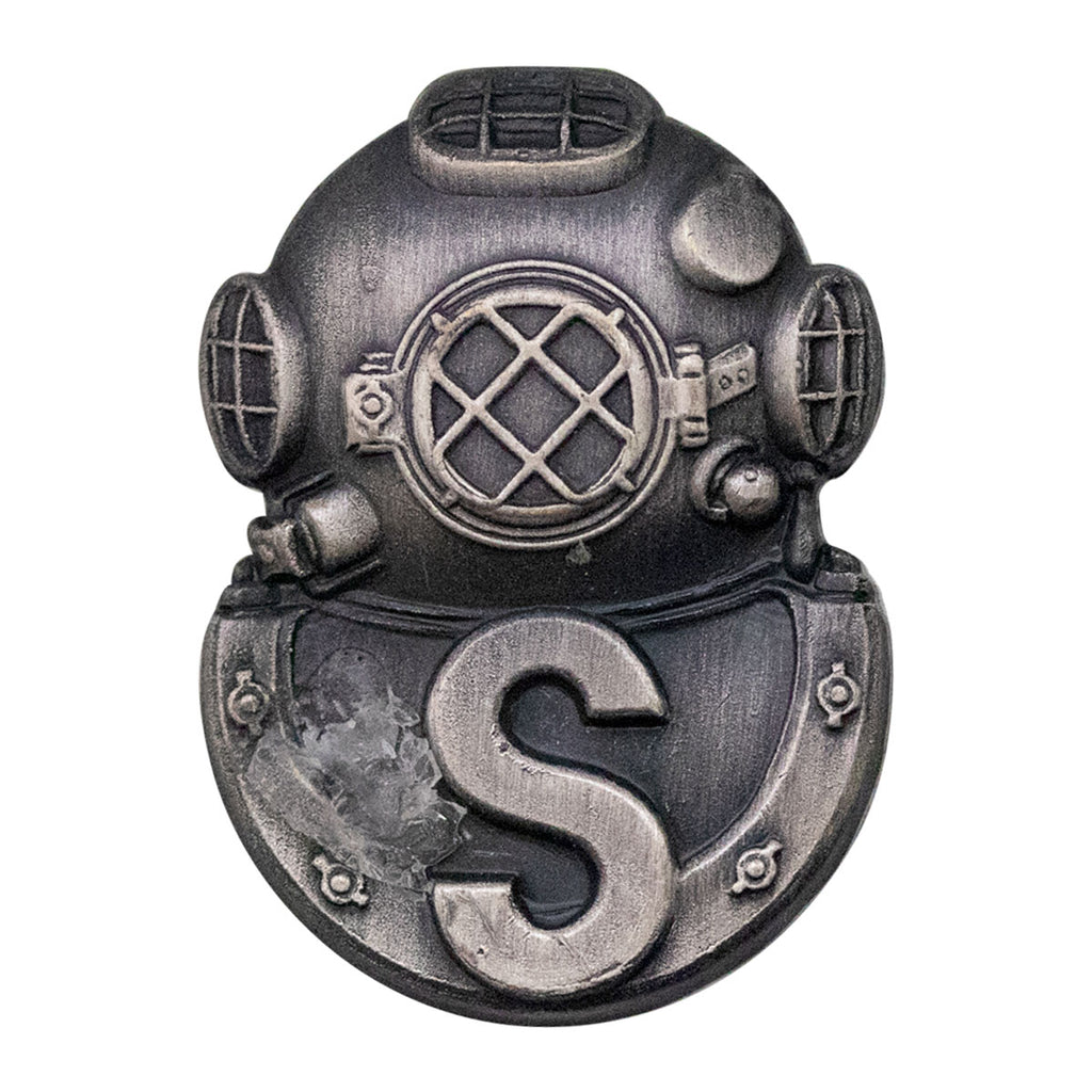 Army Badge: Salvage Diver - silver oxidized