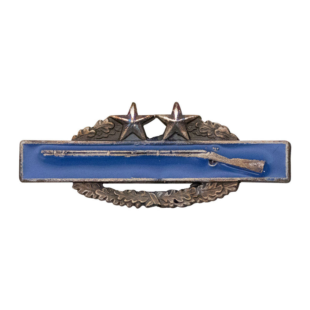 Army Dress Badge: Combat Infantry Third Award - miniature oxidized