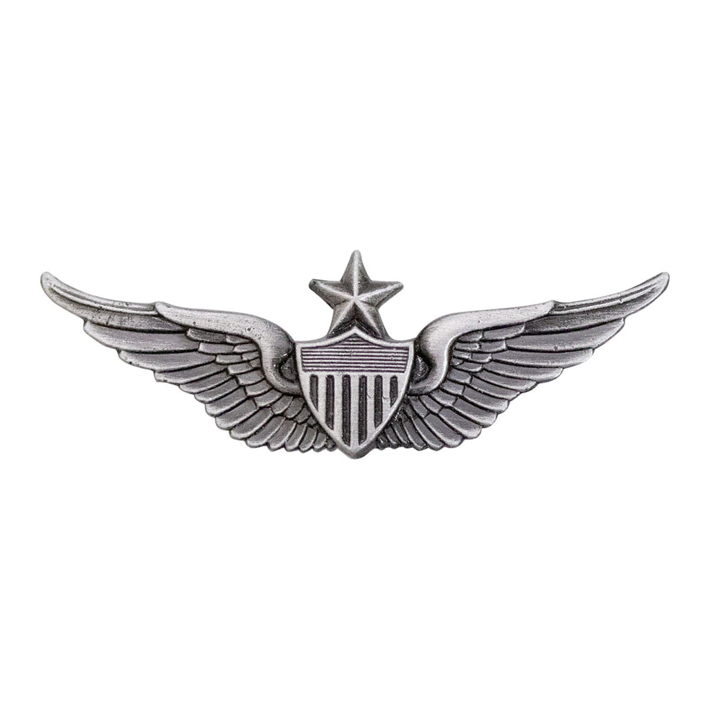 Army Dress Badge: Senior Aviator - miniature, silver oxidized