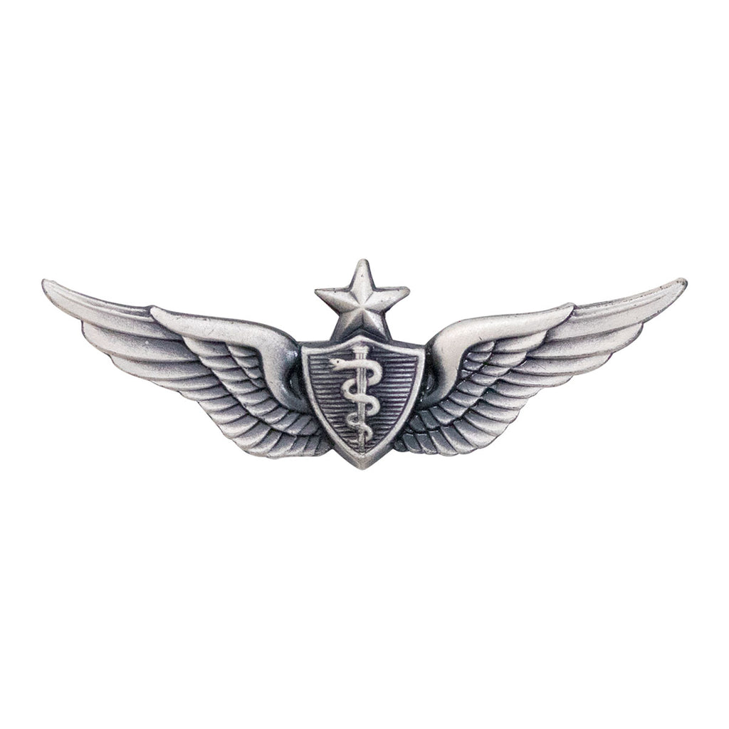 Army Dress Badge: Senior Flight Surgeon - miniature, silver oxidized