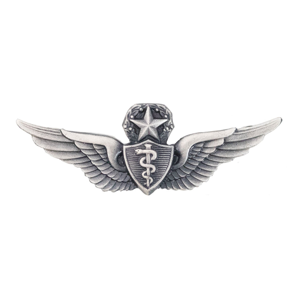 Army Dress Badge: Master Flight Surgeon - miniature, silver oxidized