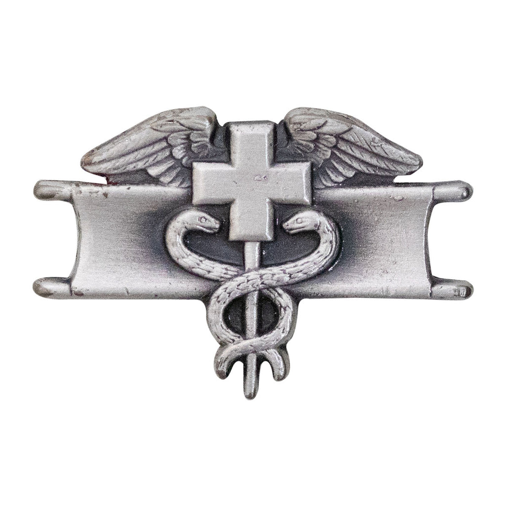 Army Dress Badge: Expert Field Medical - miniature, silver oxidized