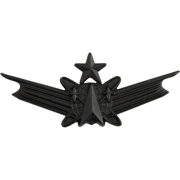 Army Badge: Senior Space Command - regulation size, black metal