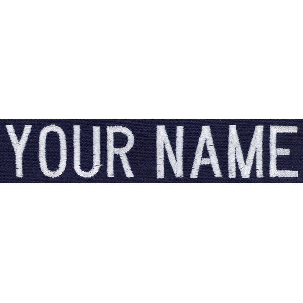 Coast Guard Name Tape: Individual - name embroidered on blue Ripstop