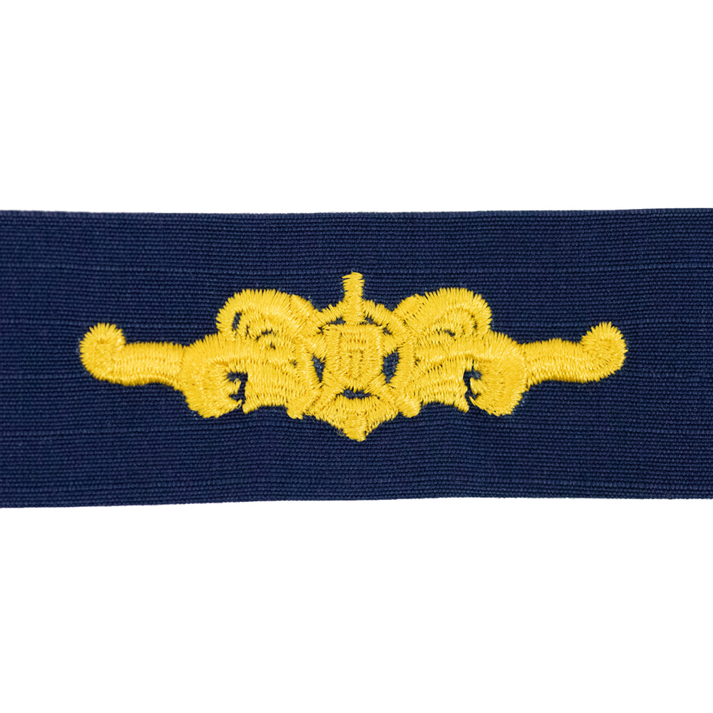 Coast Guard Embroidered Badge: Cutterman Officer - Ripstop fabric