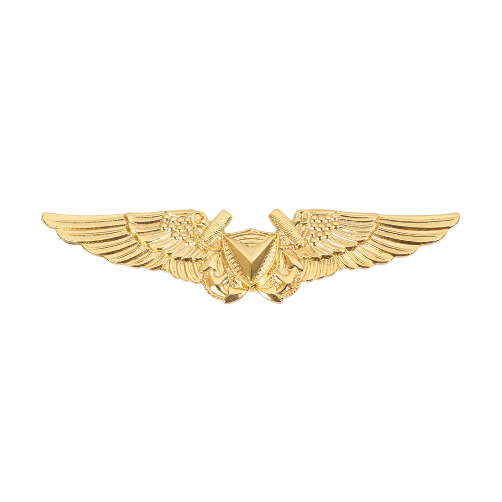 Marine Corps Badge: Unmanned Aircraft Systems (UAS) Officer Miniature Size - 24K Gold Plated
