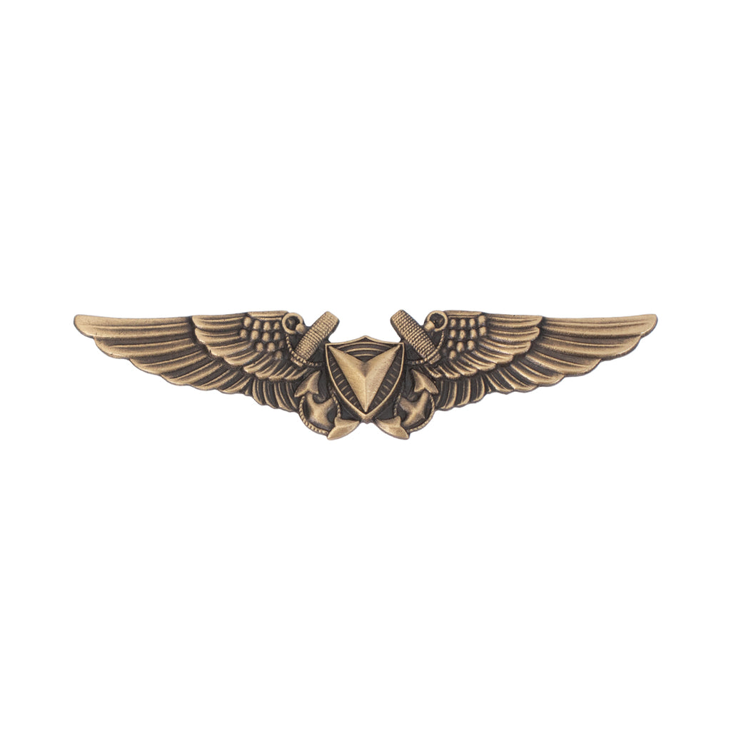 Marine Corps Badge: Unmanned Aircraft Systems  (UAS) Officer Regulation Size - Bronze Plated