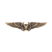 Marine Corps Badge: Unmanned Aircraft Systems  (UAS) Officer Regulation Size - Bronze Plated