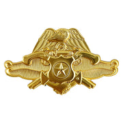 Navy Badge: Officer Security Forces Specialist - regulation size 24K Gold/#7 matte finish