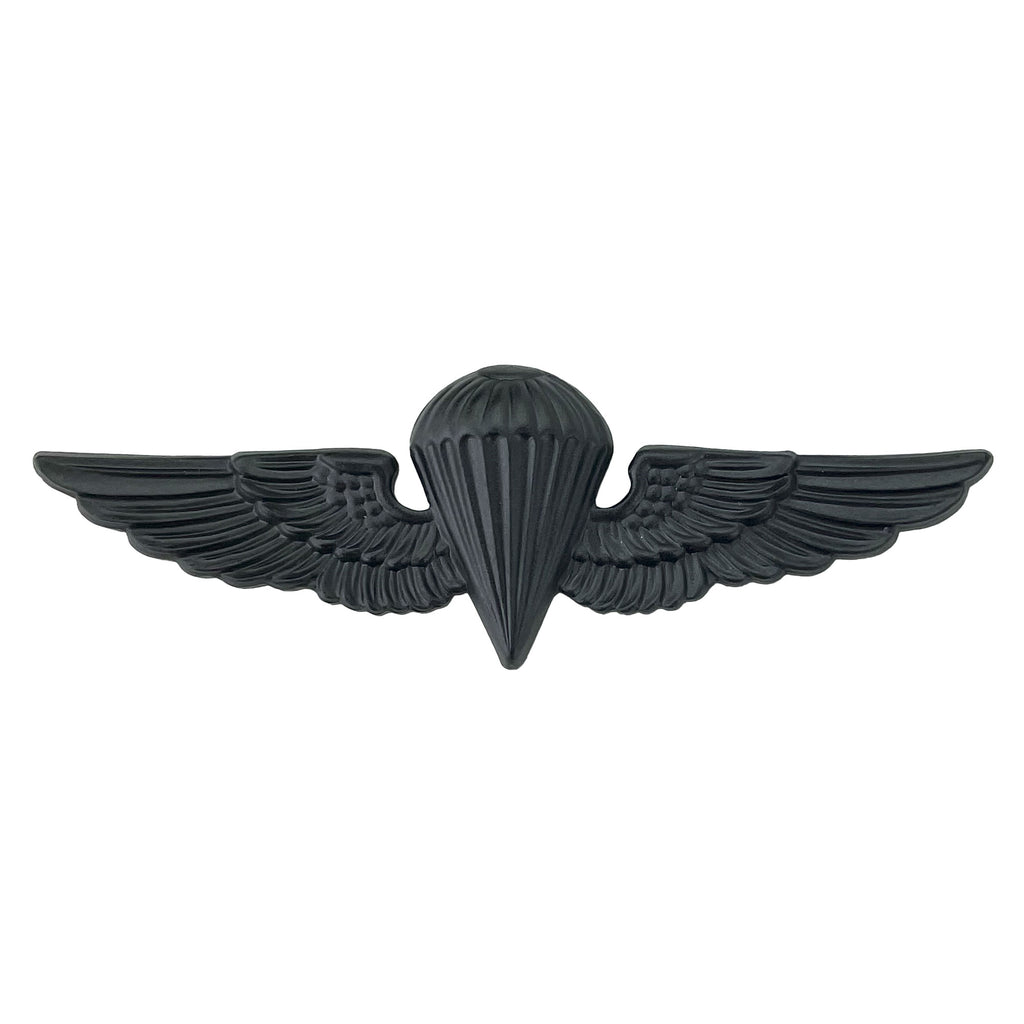 Badge: Parachutist - regulation, black metal (NON-RETURNABLE/NON-REFUNDABLE)