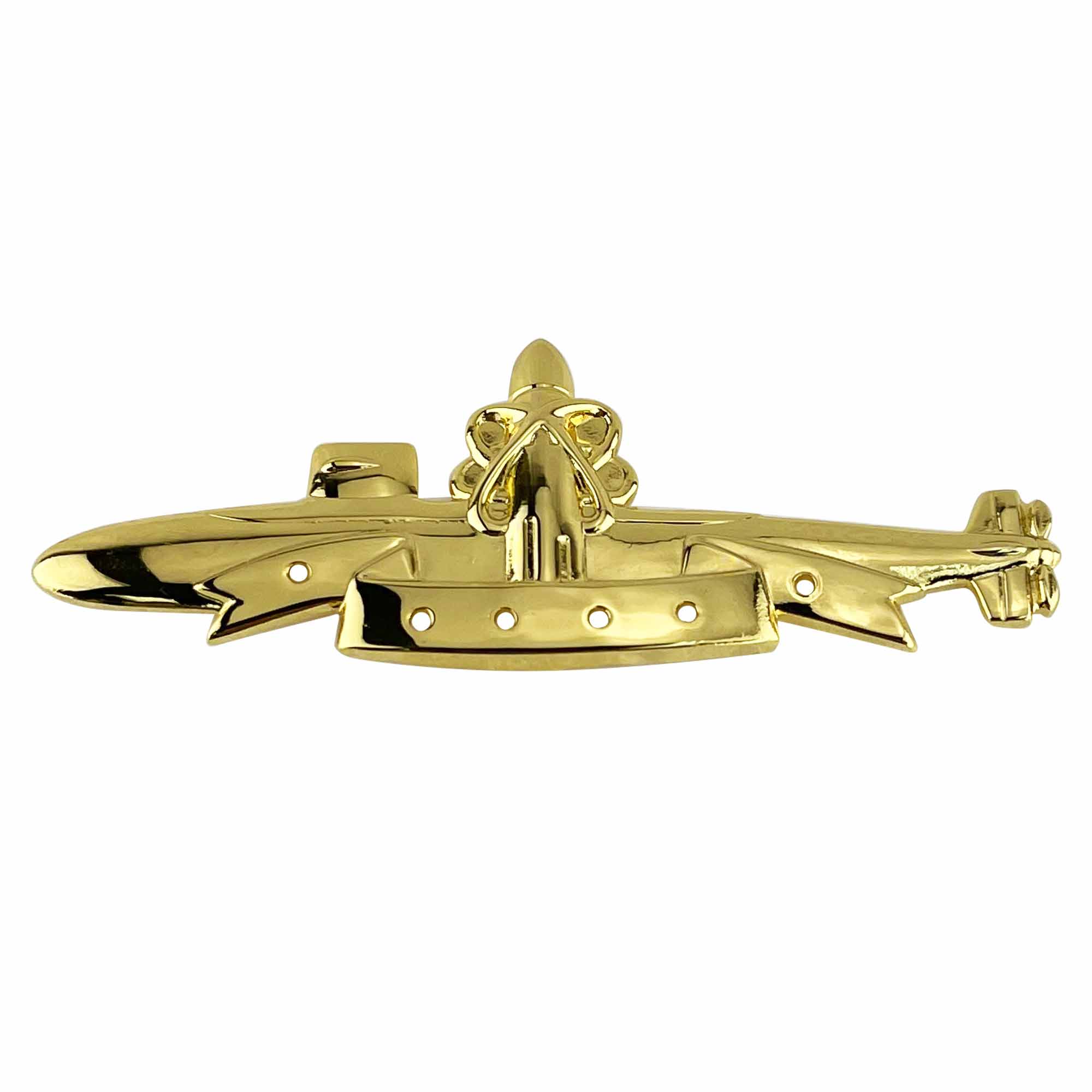 Navy Badge: SSBN Submarine Deterrent Patrol - regulation size, 24k gold