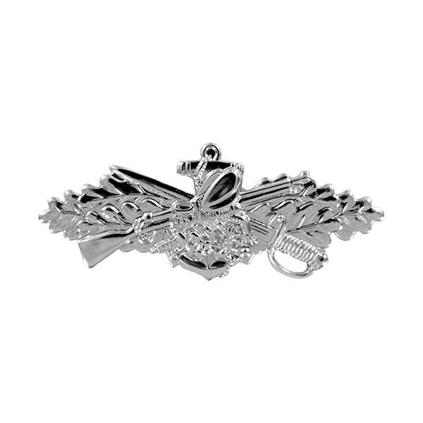 Navy Badge: Seabee Combat Warfare Specialist Enlisted - miniature mirror finish